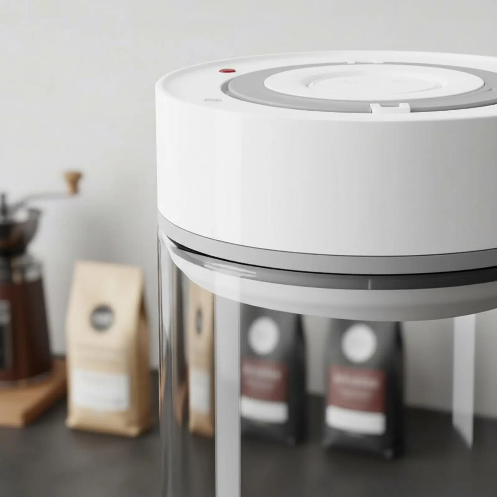 Automatic Vacuum Coffee Canister crispKeeping Electric Airtight Coffee Jar Smart Vacuum Storage Jar Easy to Clean Wide Mouth
