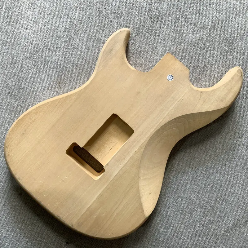 Inacabado ST corpo de guitarra elétrica, Bassswood sólido, inacabado, captadores HSH, sem superfície de pintura, substituir sujo, peças DIY, IB070