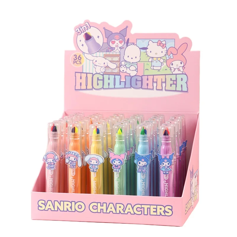 

Набор из 6 цветных маркеров Sanrio с мультяшными персонажами, 6 цветов, для граффити и рисования