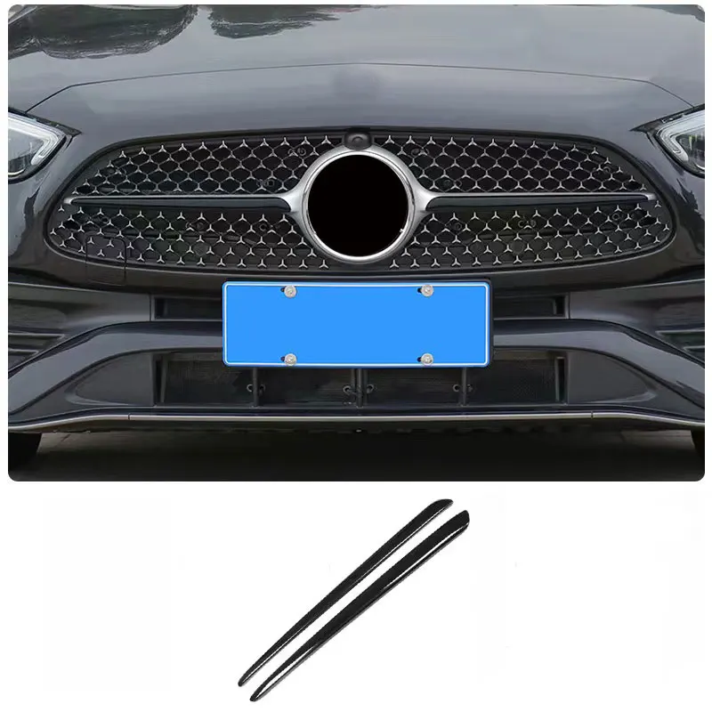 For Mercedes Benz C Class W206 C200 C300 2022 Stainless Steel  Front Hood Bonnet Grill Grille Bumper Lip Mesh Trim Cover Molding