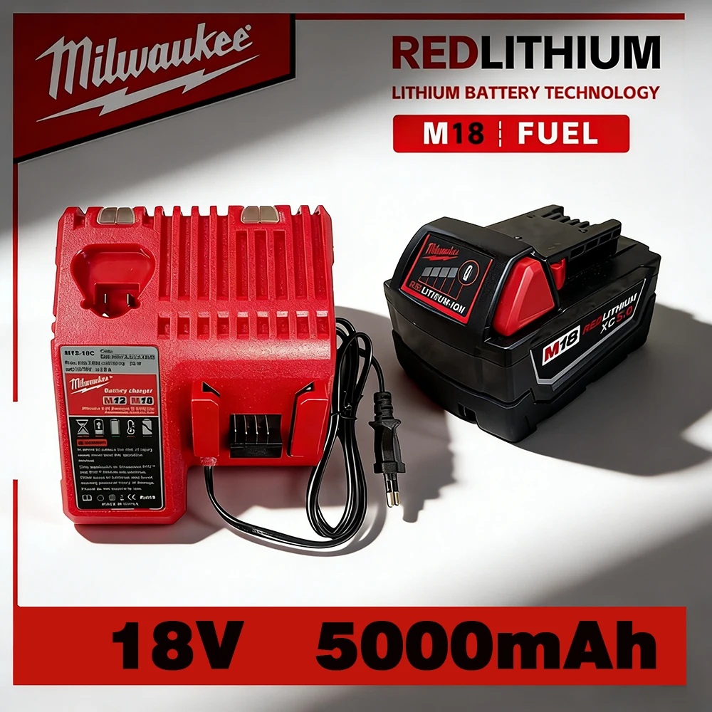 

100% Milwaukee M18 6.0Ah High Output Battery 18V Lithium-ion Rechargeable for Milwaukee M18 Cordless Power Tools