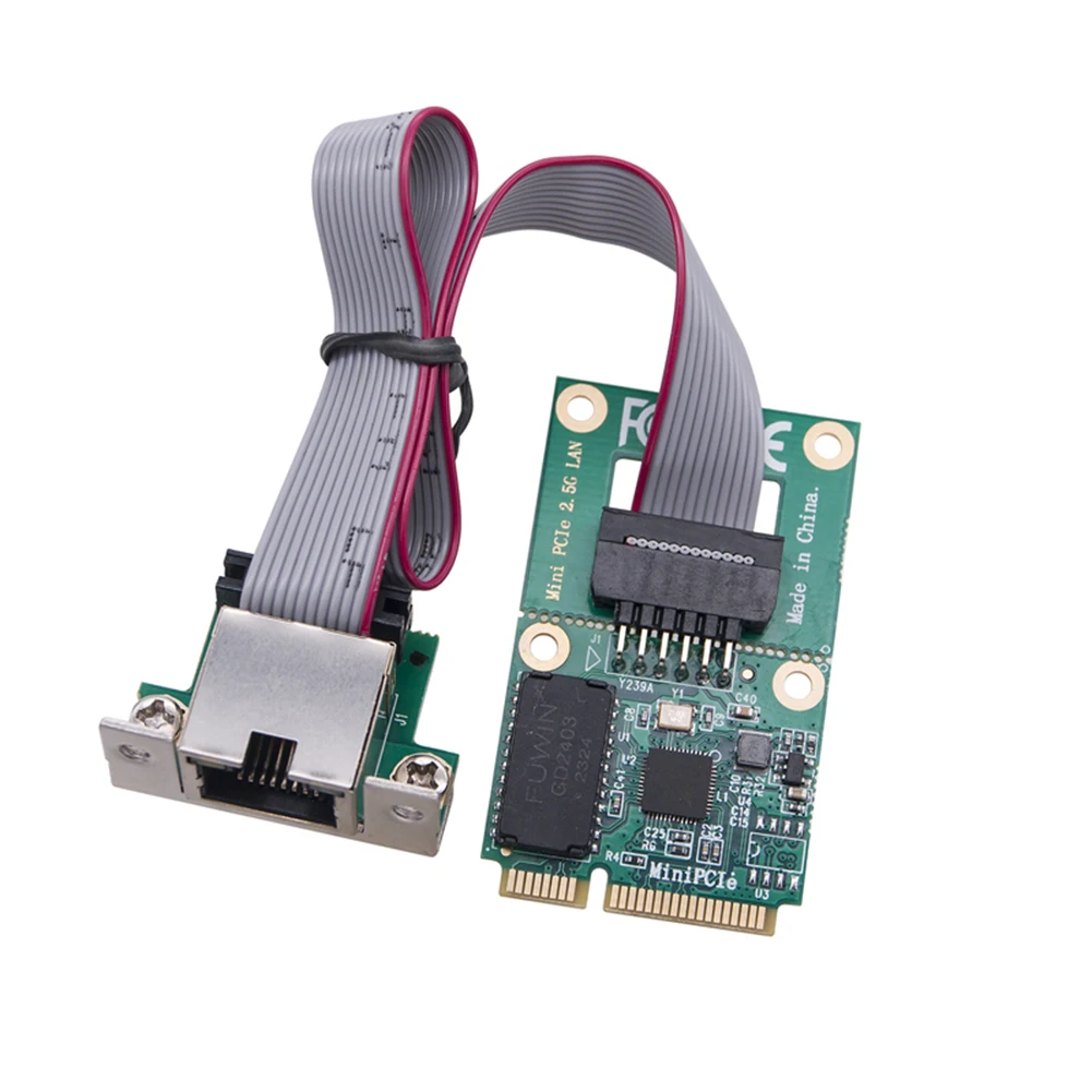 M.2 Gigabit Ethernet Network Card 2.5G/1000/100Mbps M2 RJ45 PCIE Bus Network Card RTL8125BG Chip Ethernet Adapter