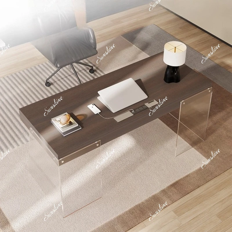 

Design desk light luxury modern workbench home acrylic suspension high sense office