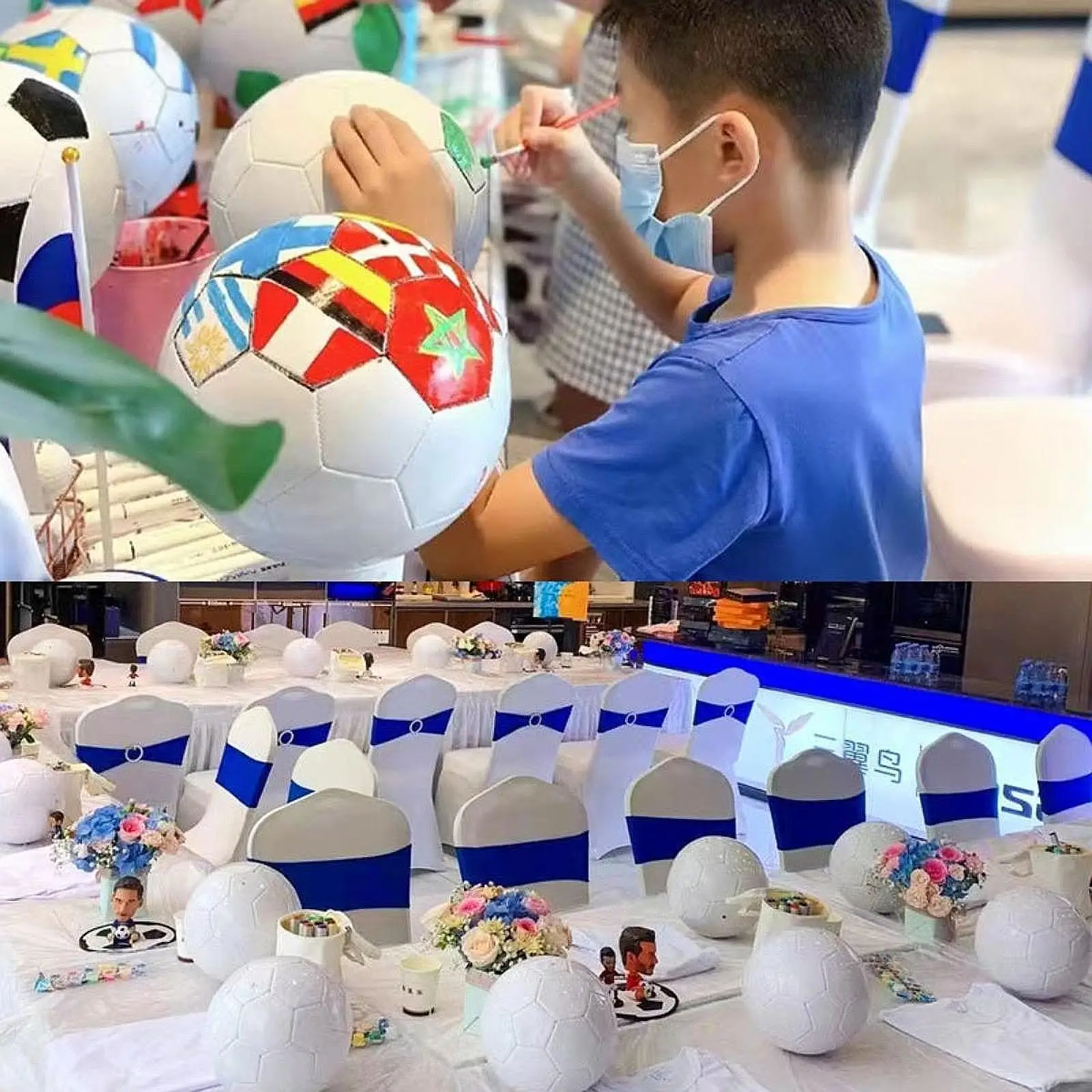 

Painting White Soccer Ball DIY Football Ball for Parents Boy and Girl Kids