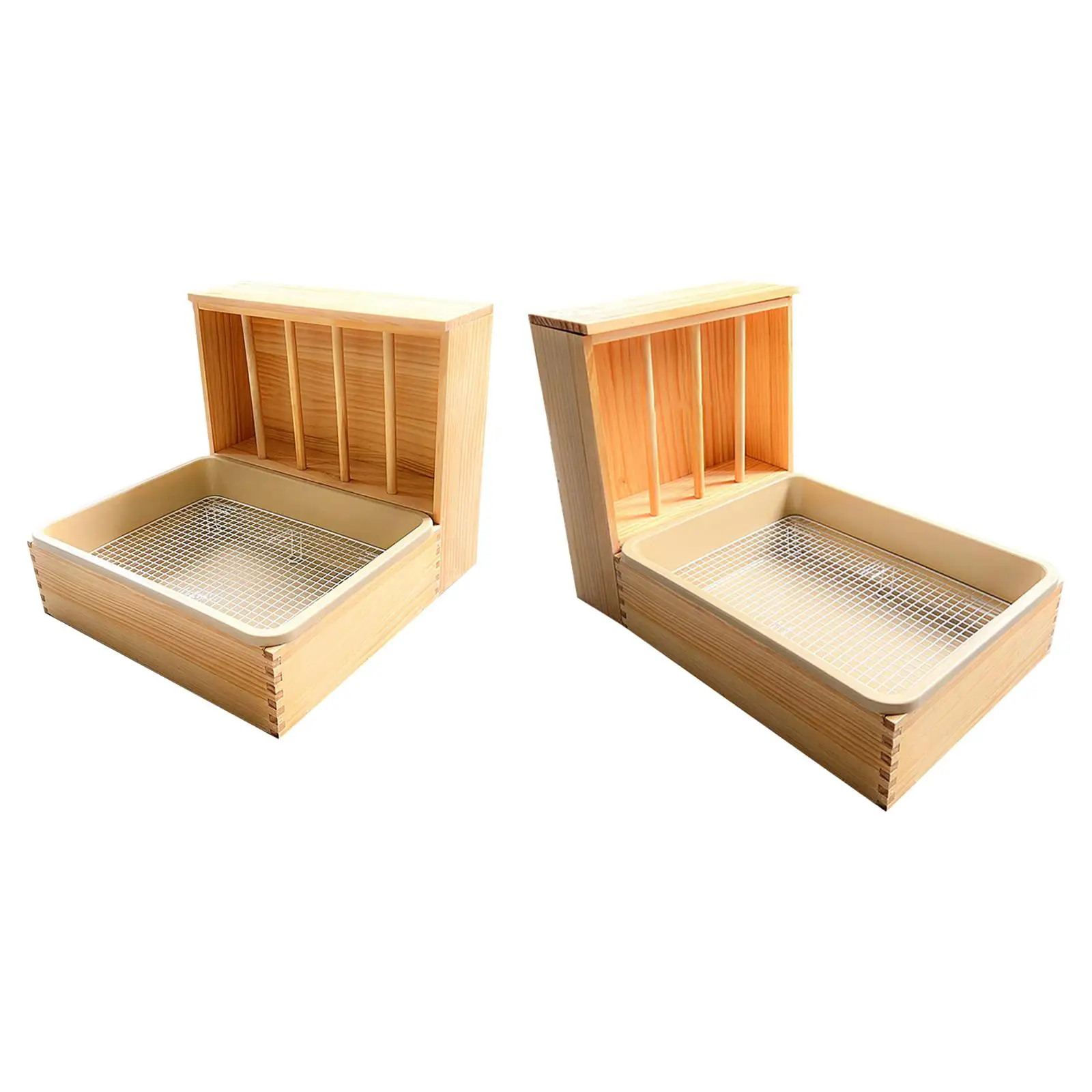 Bunny Hay Manger Small Animal Grass Feeder Hay Rack Wood Hay Feeder for Bunnies Small Animals Guinea Pig Hamster Chinchilla