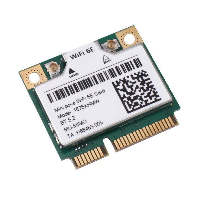 블루투스 5.2 미니 Pcie 와이파이 네트워크 카드, 1675X 1675XHMW AX210, 와이파이 6E, 802.11AX, 2.4G, 5G, 6G, 5374Mbps