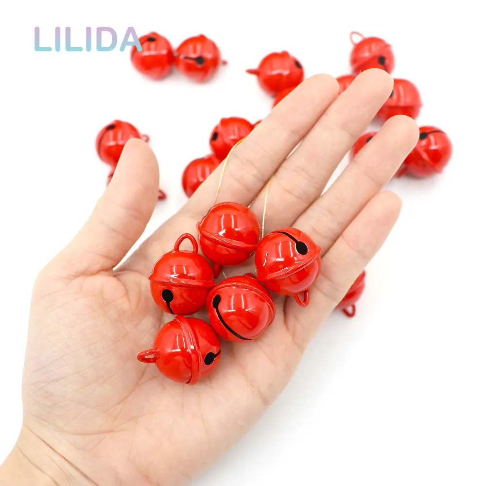 

10Pcs Red Bell Christmas Ornament Xmas Tree Pendant Winter Party Home Decorations Noel Deco New Year Navidad Gift Party Decor