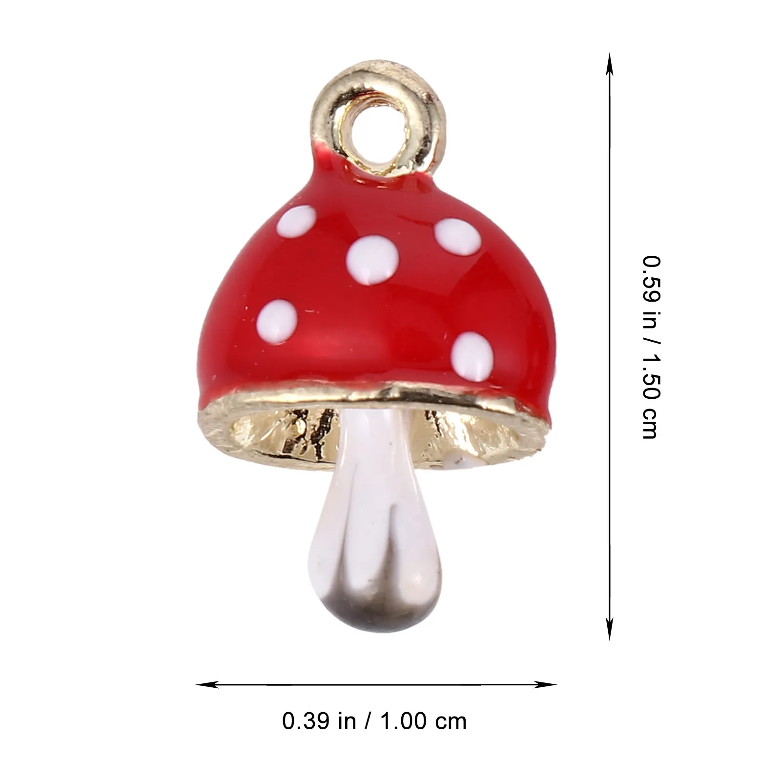 10Pcs Mushroom Pendant Alloy DIY Charm for Necklace Bracelet Earring Making Jewelry Accessories Creative Handmade Gift