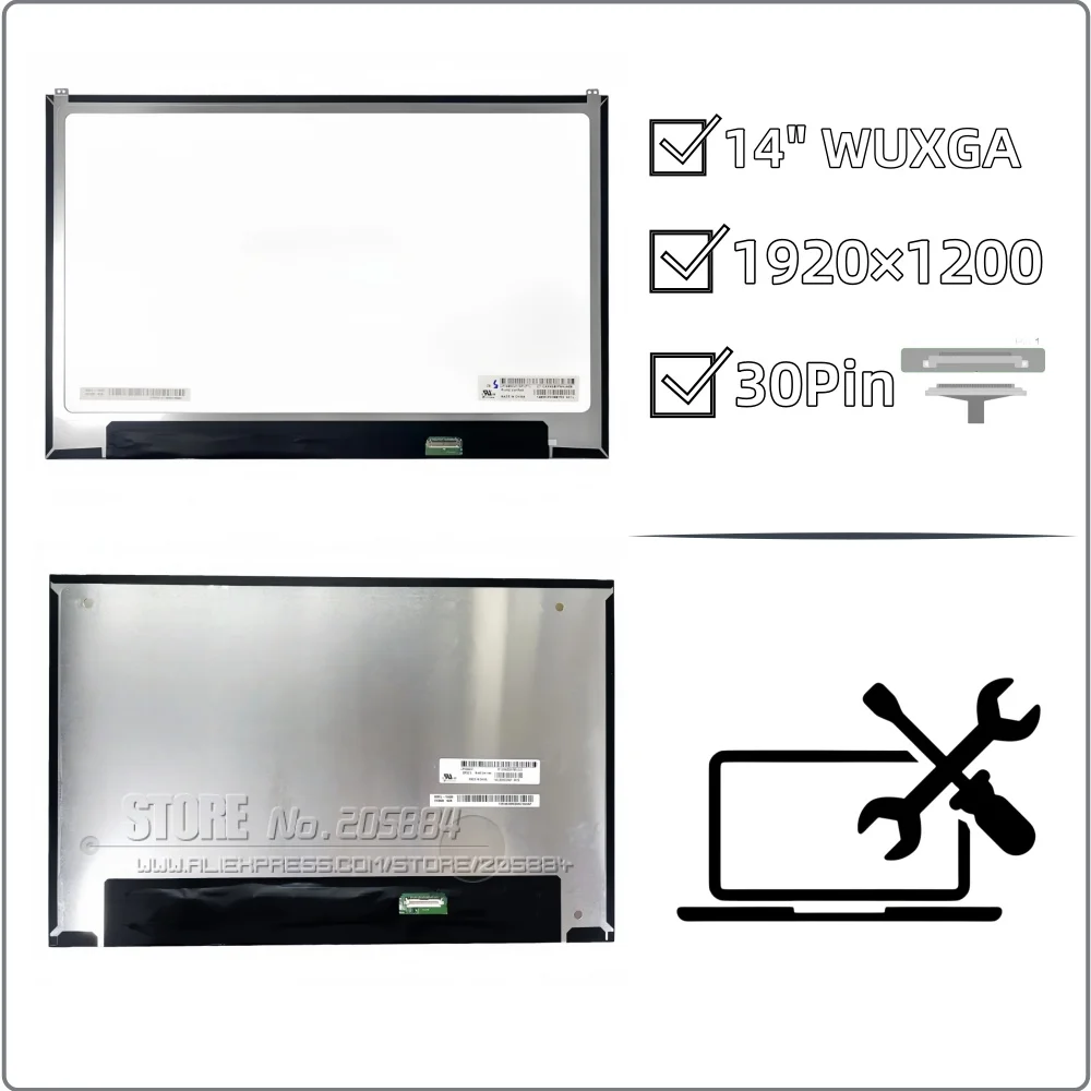 

14-inch LCD screen WUXGA 30Pin For LP140WU1-SPA1/SPB1/SPD1/SPM1/SPF1/SPH1/SPD1/SPB2/SPH2