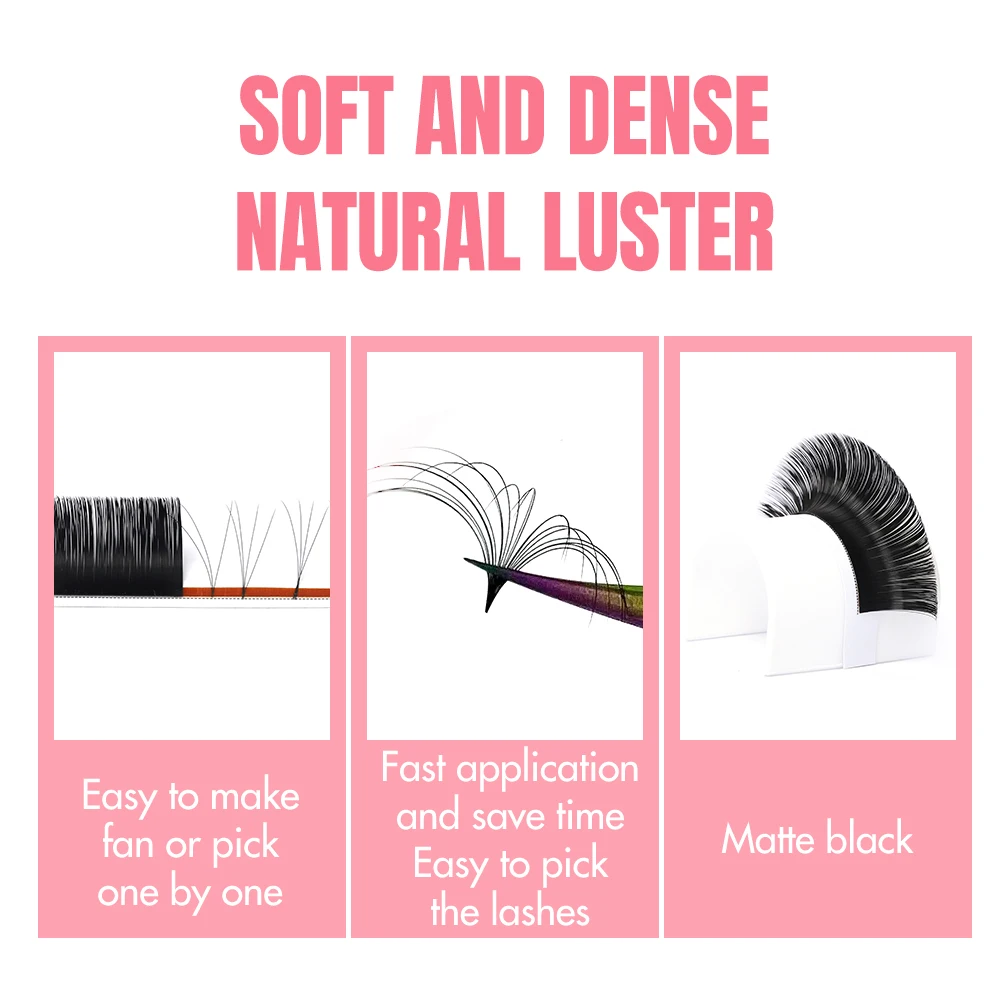 Bella moça Easy Fan Fast Fanning Volume Lashes Autofans Fake Eyelash Extension Faux Mink Eyelashes for Makeup Tools