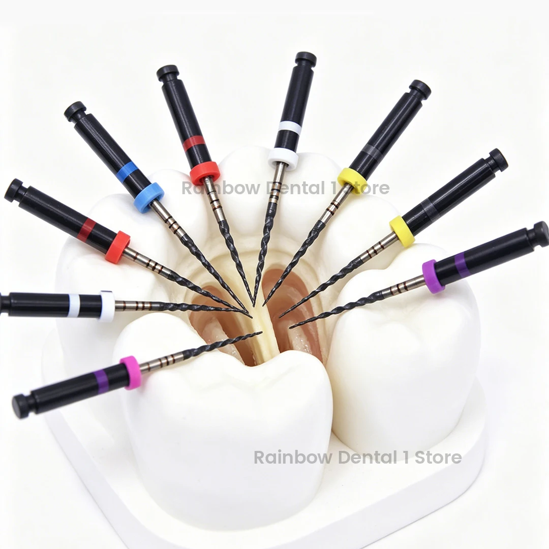1Pack (6pcs) Dental Files black File NITI Heat Activation Super Files For Engine Use CanalRoot SOCO SC Files COXO File