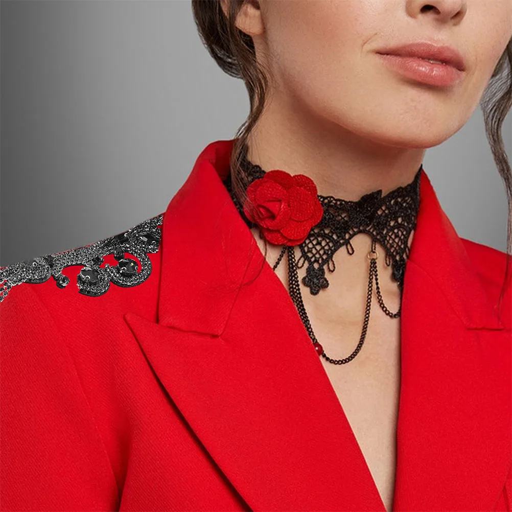 

2pcs Epaulettes Beading Fringe Trim Vintage Style Clothing Decor Party Outfits Shoulder Epaulets Diy Decoration Blazer Jacket