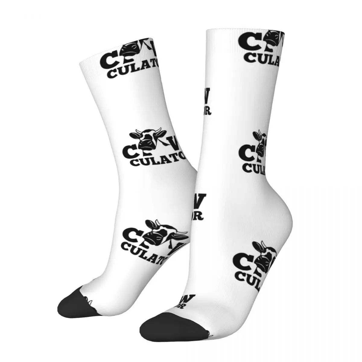 Calcetines antideslizantes para parejas, medias de humor de vaca lechera, calcetines de calidad informales de invierno, patrón de escalada