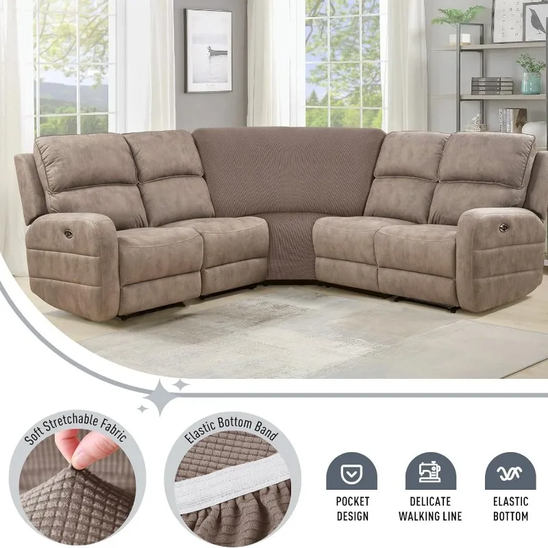 L Shape Corner Sofa Cover Stretch Corner Couch Cover Furniture Protector for Living Room  Slipcover Couch Additional Seat