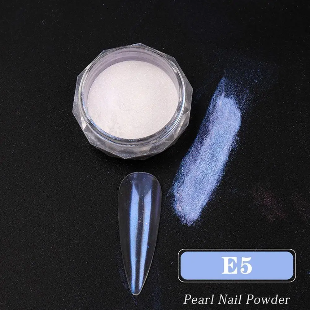 Poudre à paillettes pour nail art, Aurora Magic, miroir, clair de lune, coquille, déconnexion, transparent, nickel é, glace, R4L3