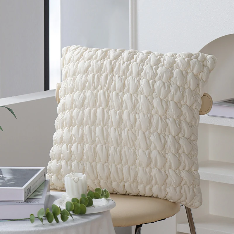 Ultra Soft Cream Decorative Cushion Cover Living Room Sofa Throw Pillow Cover Home Decor Funda Cojin 45x45 Pillowcase Nordic