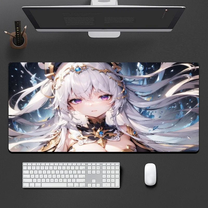 VIKAMA Anime Mouse Pad Extra Large Extended Table Mat Space Aesthetic Cute Girl Gaming Setup Desktop Decor