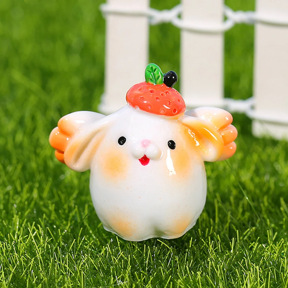 

10 шт., микропейзаж, украшения в виде кролика из смолы, очаровательные мини-статуи кролика, мультяшный сад, настольное крошечное украшение