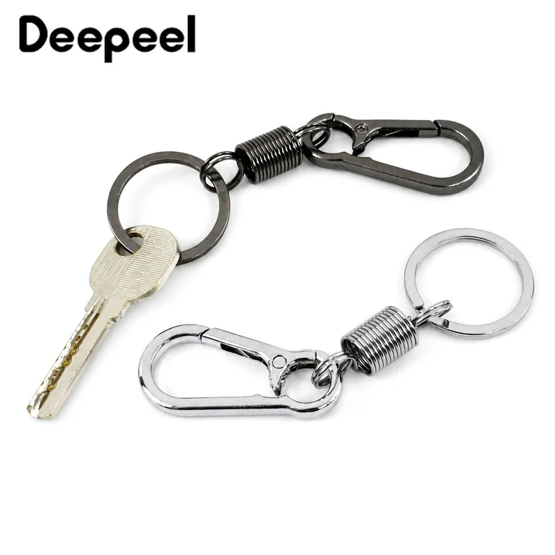 5/10Pcs 103mm Metal Carabiner Clips Belt Buckel Key Ring Backpack Spring Snap Hook Handbag Keychain Connect Loop DIY Accessories view 5