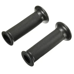 2PCs 22mm Universal Black Rubber Motorcycle Handlebars Hand Grips