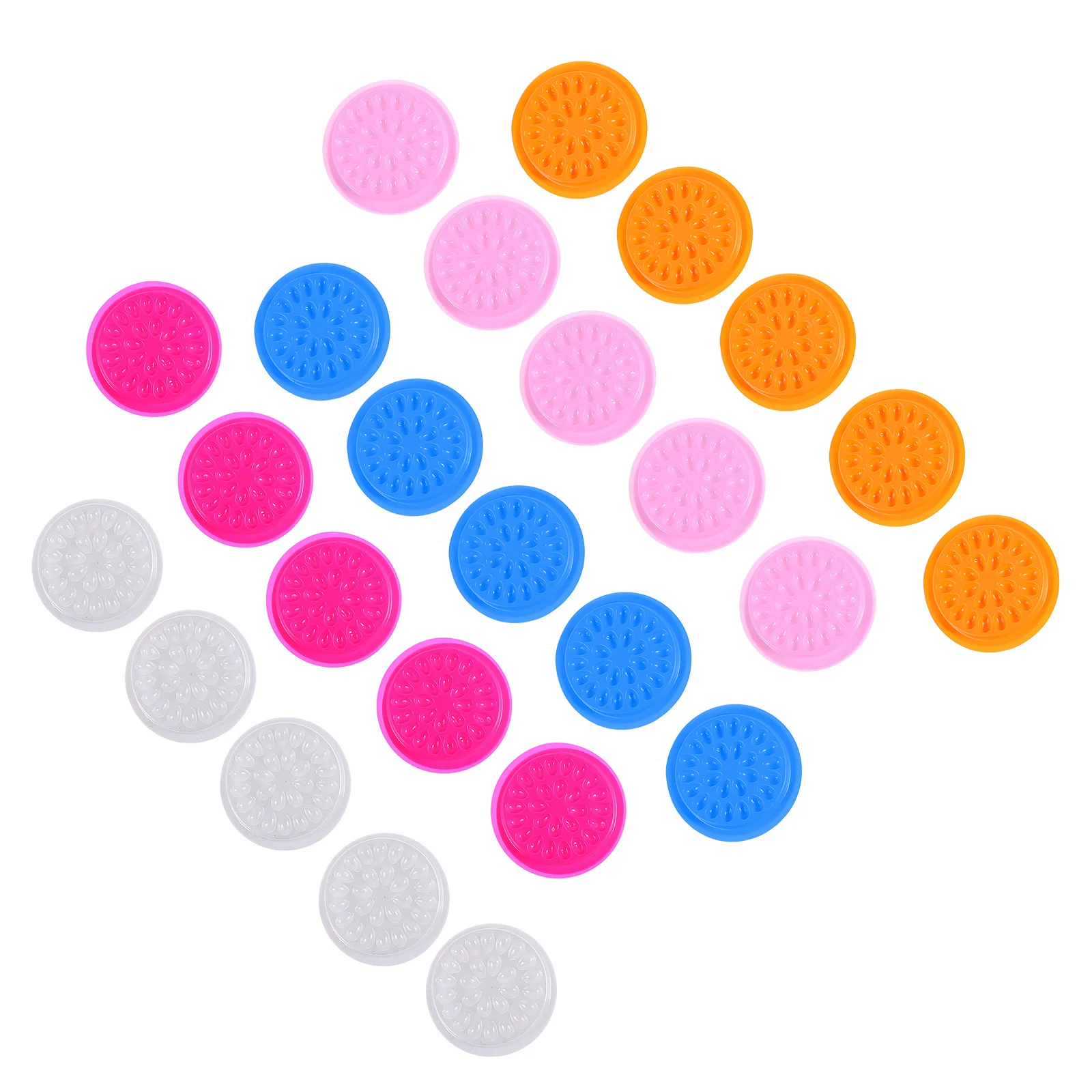 Bandeja de suporte de cola para cílios, 20 peças, extensão de cílios postiços, almofada para pigmento adesivo, tinta portátil, acessório de ferramenta de chicote