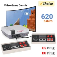 Mini Consola de Videojuegos Portátil Familiar, Salida AV, Retro, 620 Juegos Clásicos Integrados, Doble Control, Reproductor de Juegos