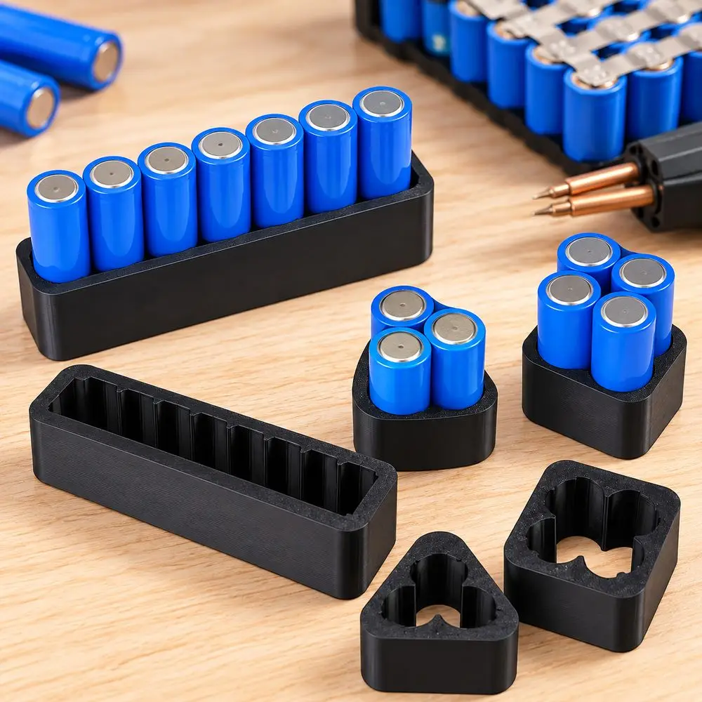 1/4Pcs Cell Alignment Jig 18650 Lithium Battery Spot Welding Fixture Plastic Positioning Battery Welding Bracket Multi-Cell