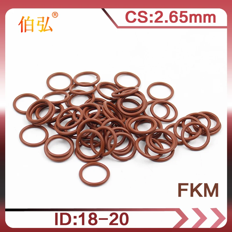 

5PCS/Lot Fluorine Rubber Ring Brown FKM O Ring Seal CS2.65mm ID18/19/20*2.65mm O-Ring Seal Ring Fluorine Gasket Washer Oil