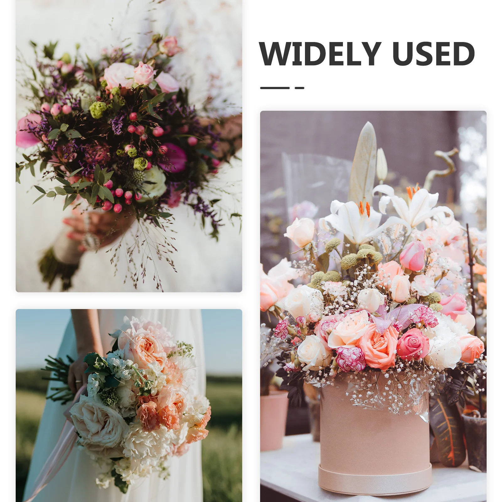 

Artificial Flower Bouquet Wedding Bridal Table Vase Decoration Natural Realistic Fake Flowers for Home Office Party Decor