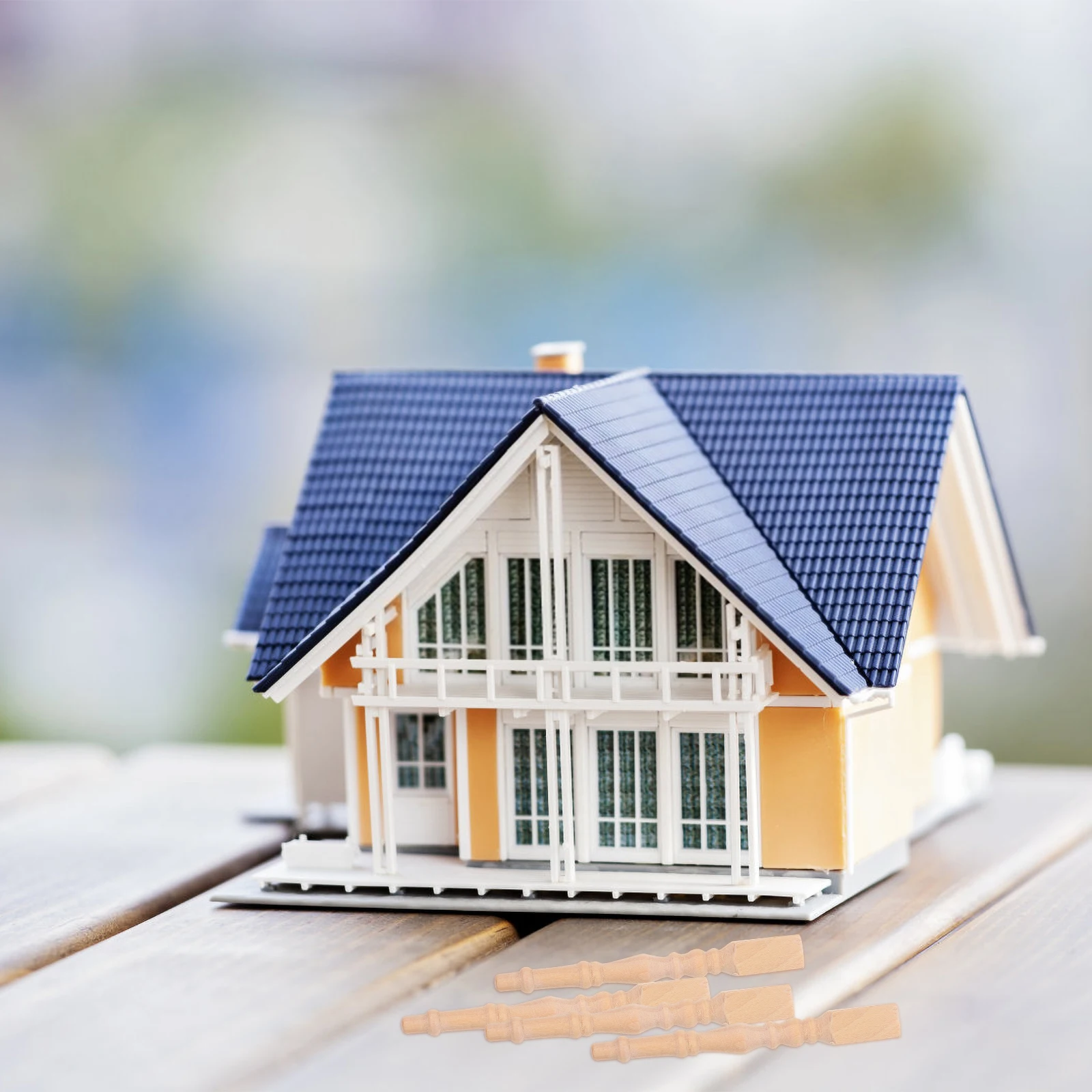 6 قطعة أرجل طاولة مصغرة خشب طبيعي قواعد طاولة صغيرة لتقوم بها بنفسك محاكاة الدعائم اللعب لوازم المنزل المفروشات المنزلية الصغيرة