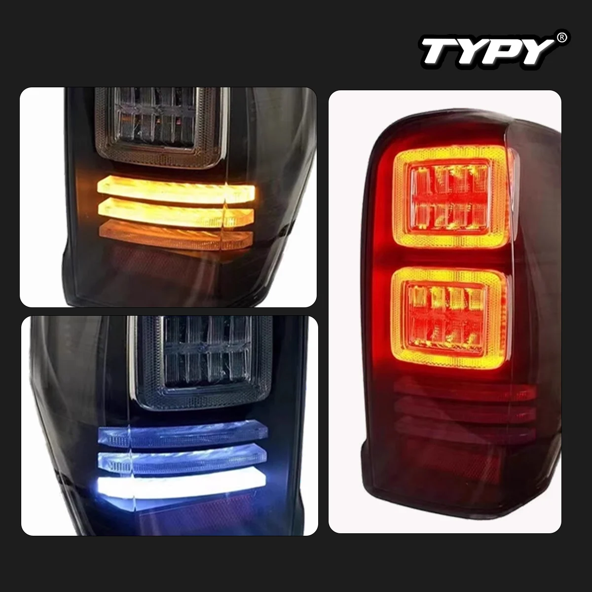 

TYPY Car For MitsubishiTriton Taillight 2019-2023 Upgrade Modified to New DRL Dynamic Turn Signal LED Taillight Auto Accessories