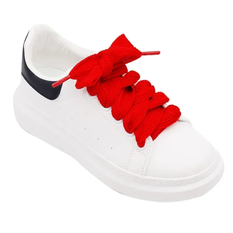 เชือกรองเท้าคูลสตริง กว้าง 25 มม. สำหรับรองเท้าผ้าใบผู้หญิง แบบแบน สำหรับใส่ในมหาวิทยาลัย  ตกแต่งด้วยริบบิ้น สำหรับรองเท้ากีฬาผู้หญิง เชือกรองเท้ายาวพิเศษ