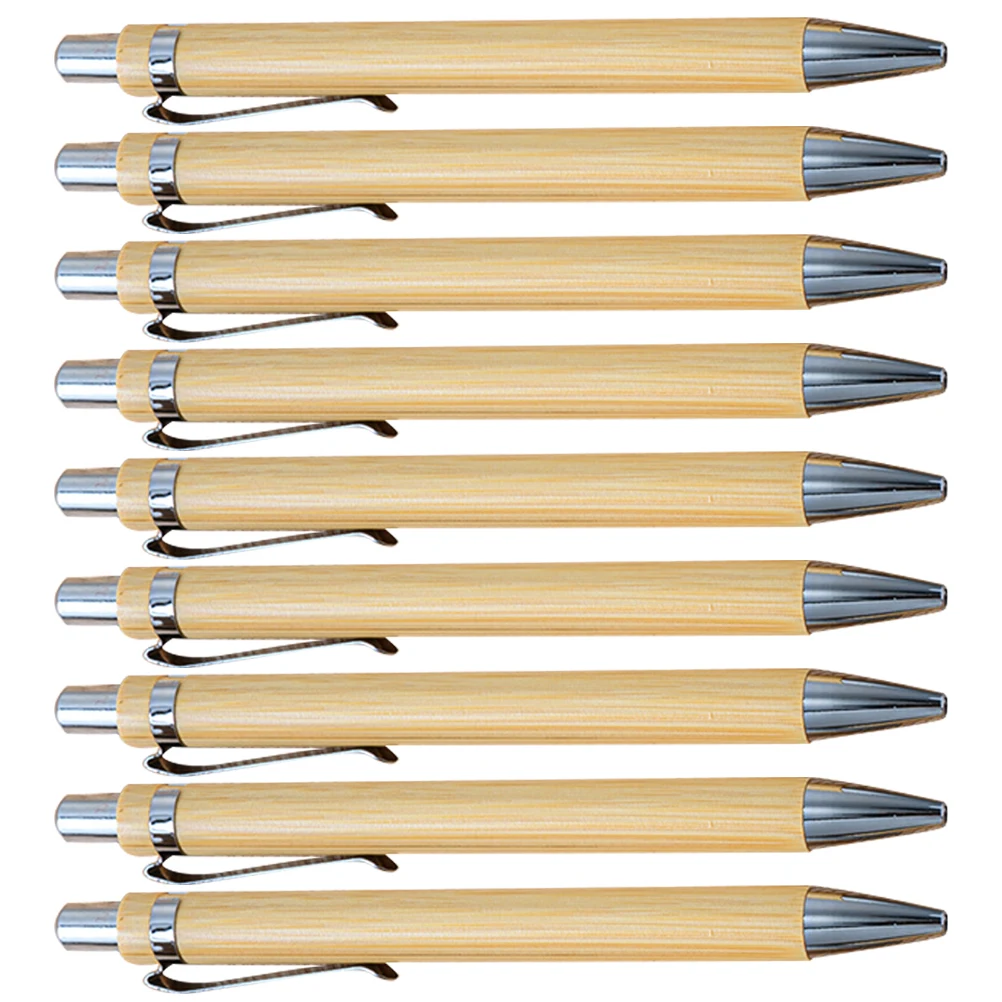 

12 Pcs Pens Daily Use Writing Supply Bamboo Office School Multi Function Writing Pen Ergonomic Portable Multi Function Gifts