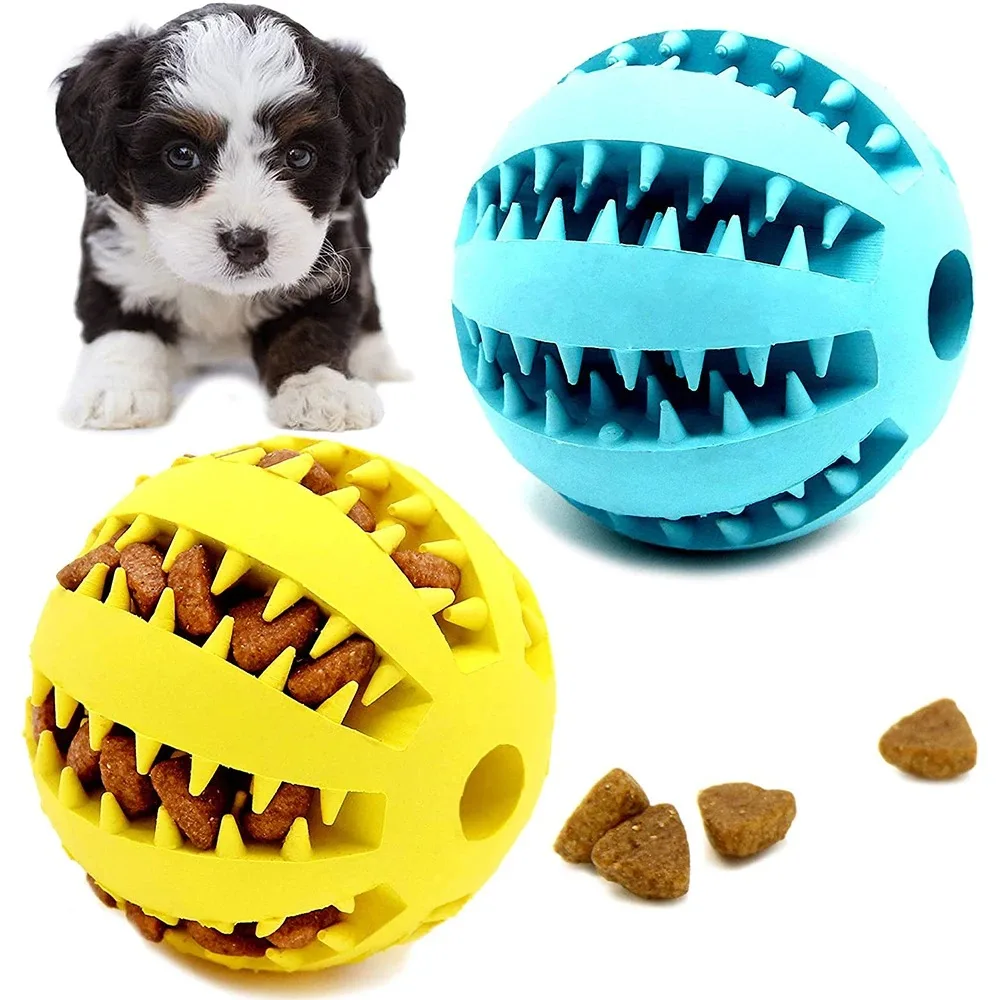 

Toys for Dogs Rubber Dog Ball for Puppy Funny Dog Toys for Pet Puppies Large Dogs Tooth Cleaning Snack Ball Toy for Pet Products