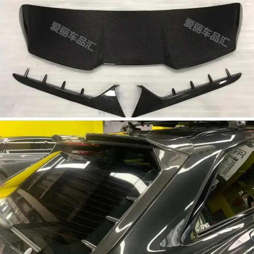 REAL CARBON FIBER REAR WING TRUNK LIP TAIL WITH FLAP SPOILER FOR Audi A6 S6 Sline C8 Avant/Allroad 2019 2020 2021 2022