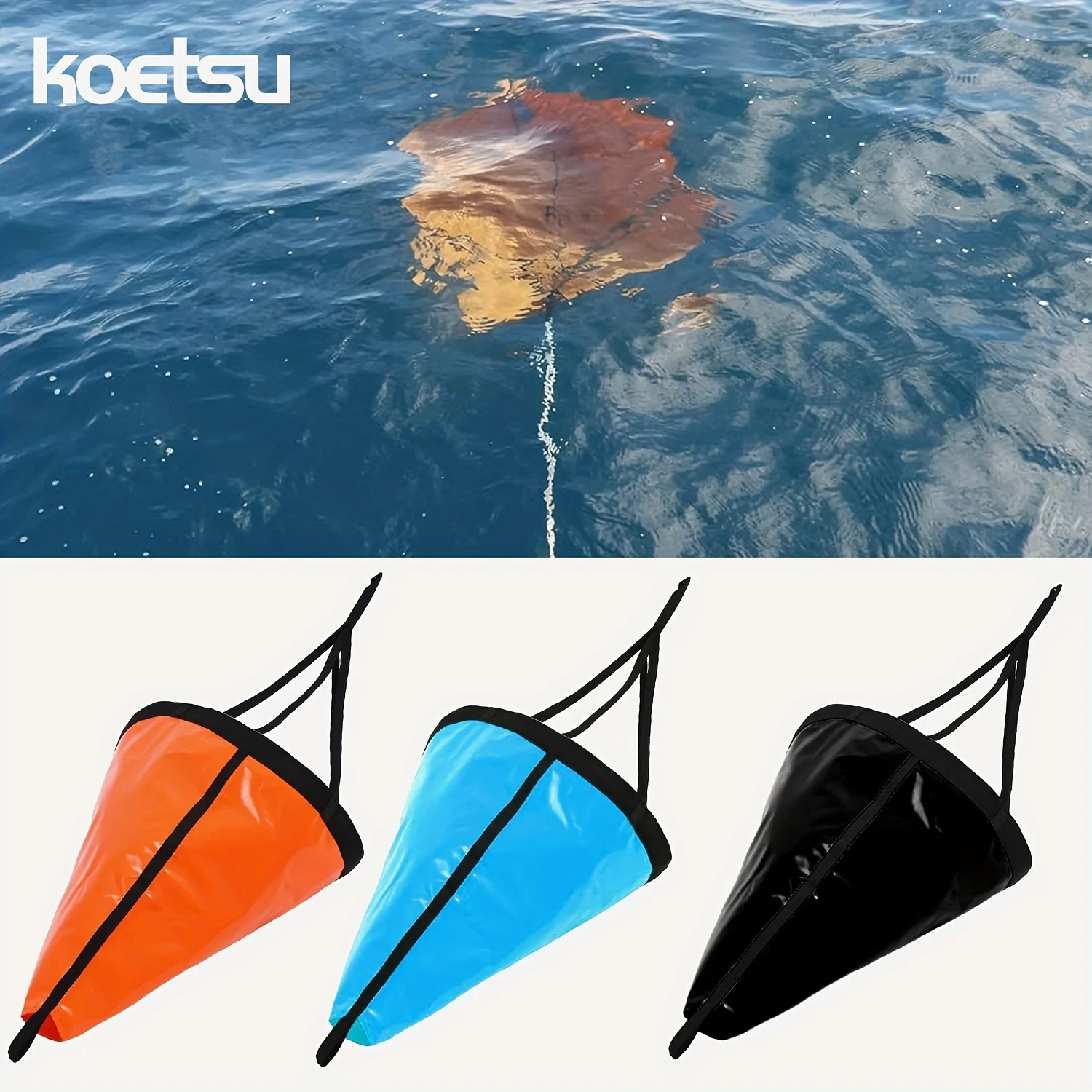 

1 PCS M 32inches Sea Anchor Parachute Drift Brake for Boats Suitable for boats Paddle Boards and Kayak Drifting Sock