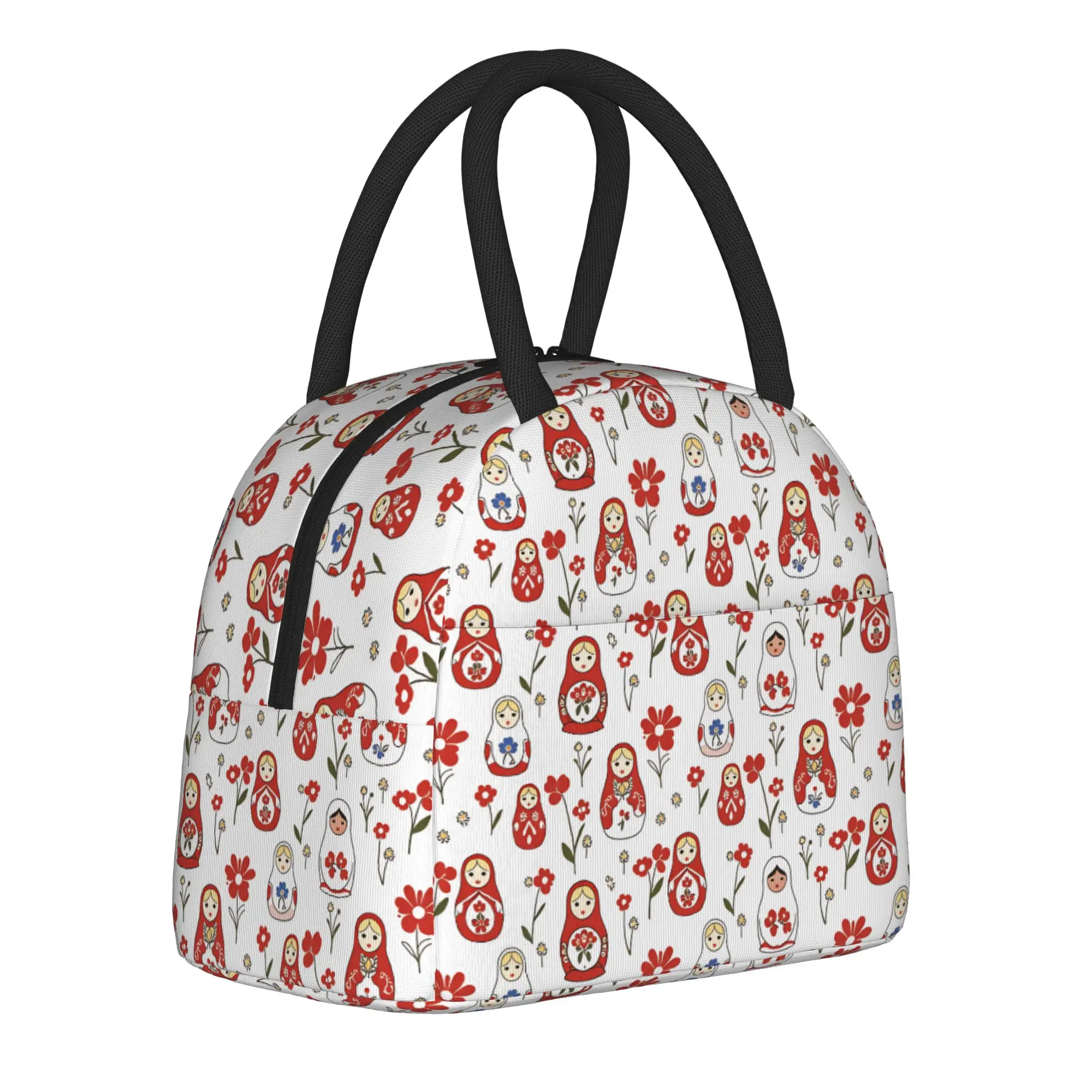 

Russian Doll Lunch Bag For Men Print Lunch Box Funny Picnic Cooler Bag Portable Waterproof Tote Food Bags