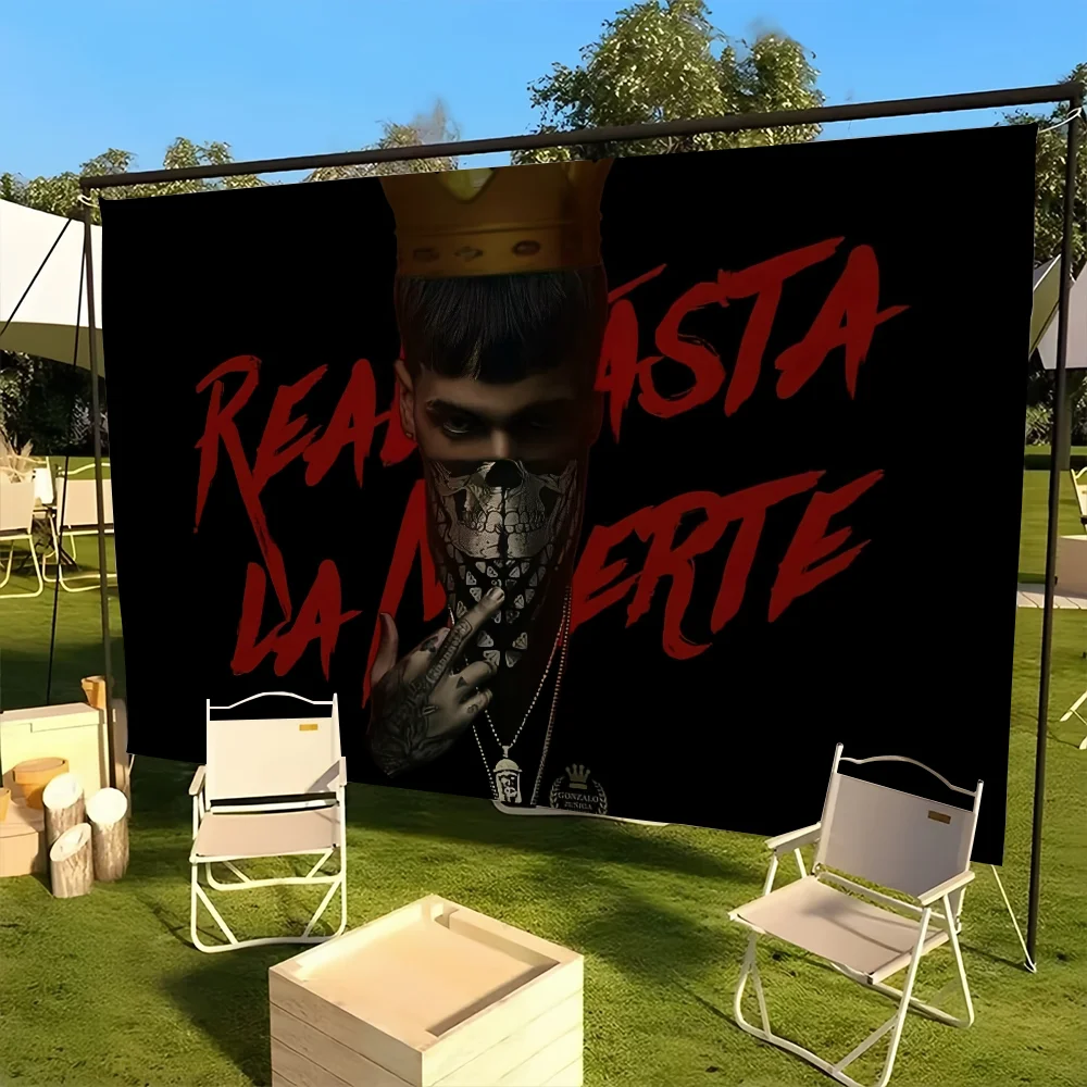 Hot R-rapper A-Anuel AA Flag Decoration Outdoor Picnic Party Art Hanging Home Camping Party Banner