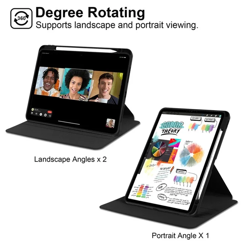 For iPad Pro 11 2022 iPad 10th Generation iPad 10.2 7th 8th 9th Gen Cover for iPad Air5 4 10.9 Pro 12.9 2021 360° Rotation Case image 6