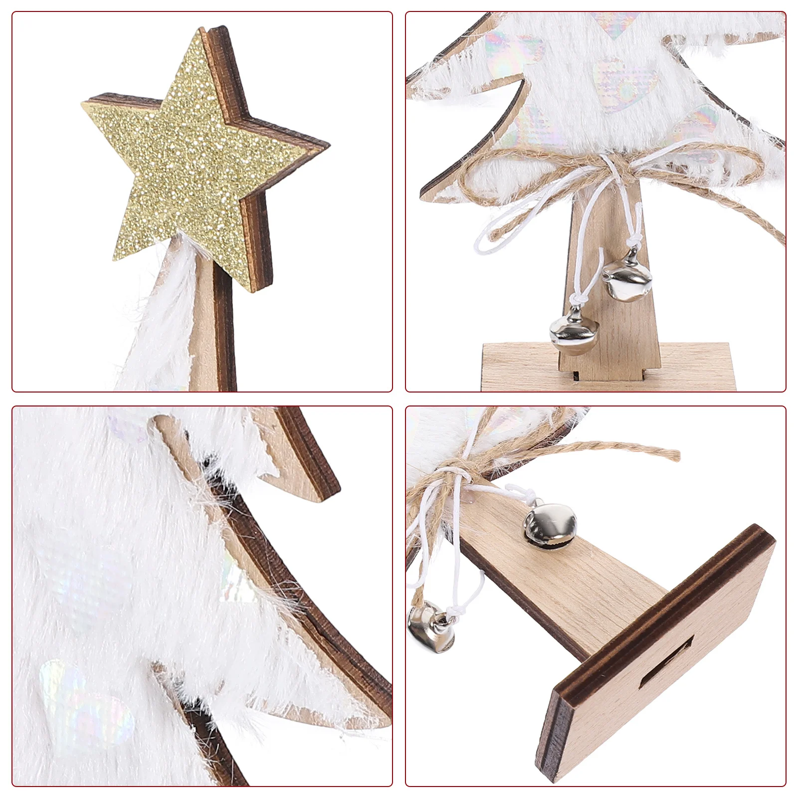 

Christmas Tree Wooden Ornament Desktop Xmas Decor Festive Table Decoration Warm Holiday Adornment Christmas Tree Decorations