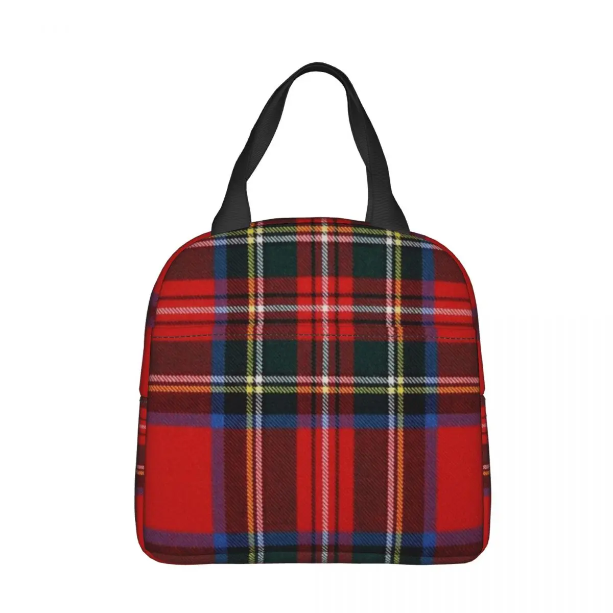 Plaid Stewart Royal Tartan Insulated Lunch Bags Thermal Bag Reusable Christmas Leakproof Tote Lunch Box Food Bag School Travel