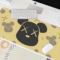 K-K-kaws Mouse Pad Large Mouse Mat Pink Office Desk Mat Laptop Gaming Large Mousepad