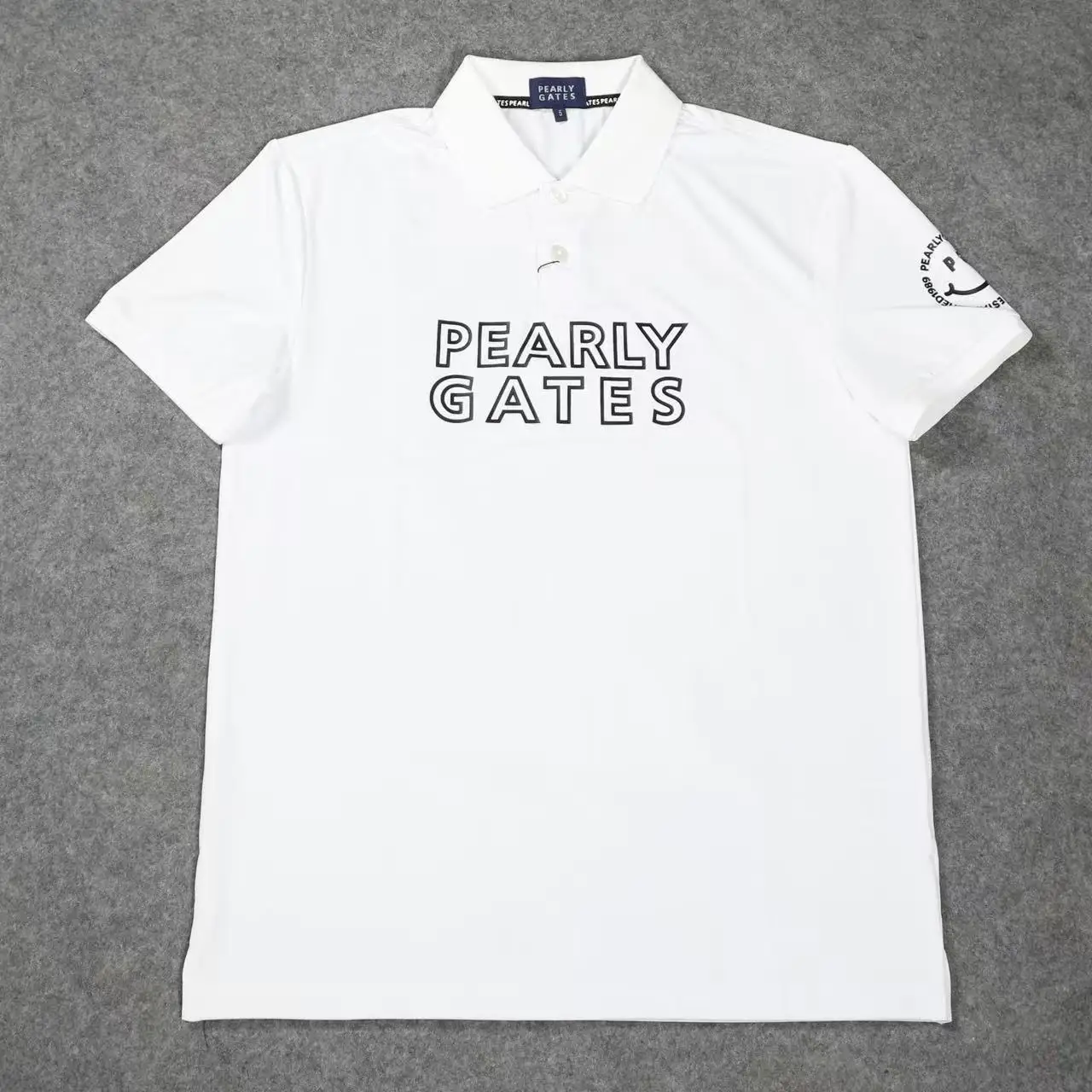 Pearlygates PGG men's and women's letter printed short sleeved golf polo shirt, easy to match with gifts