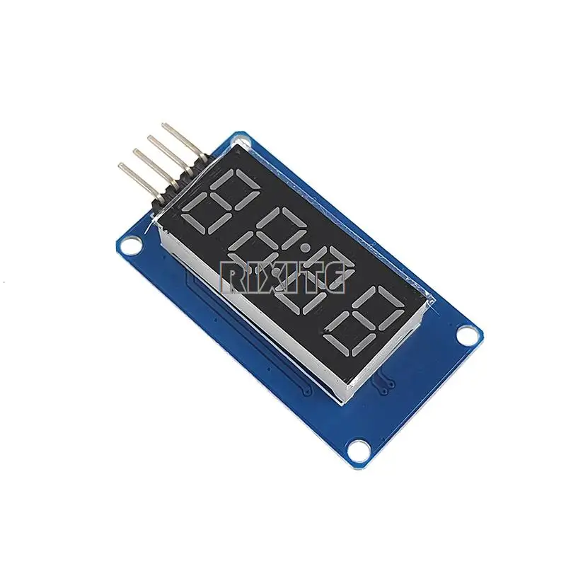 โมดูลจอแสดงผล LED TM1637 10ชิ้นสำหรับ Arduino 7ส่วน4บิต0.36นิ้วนาฬิกาขั้วบวกสีแดงหลอดดิจิตอลแบบอนุกรมสี่แผงไดรเวอร์