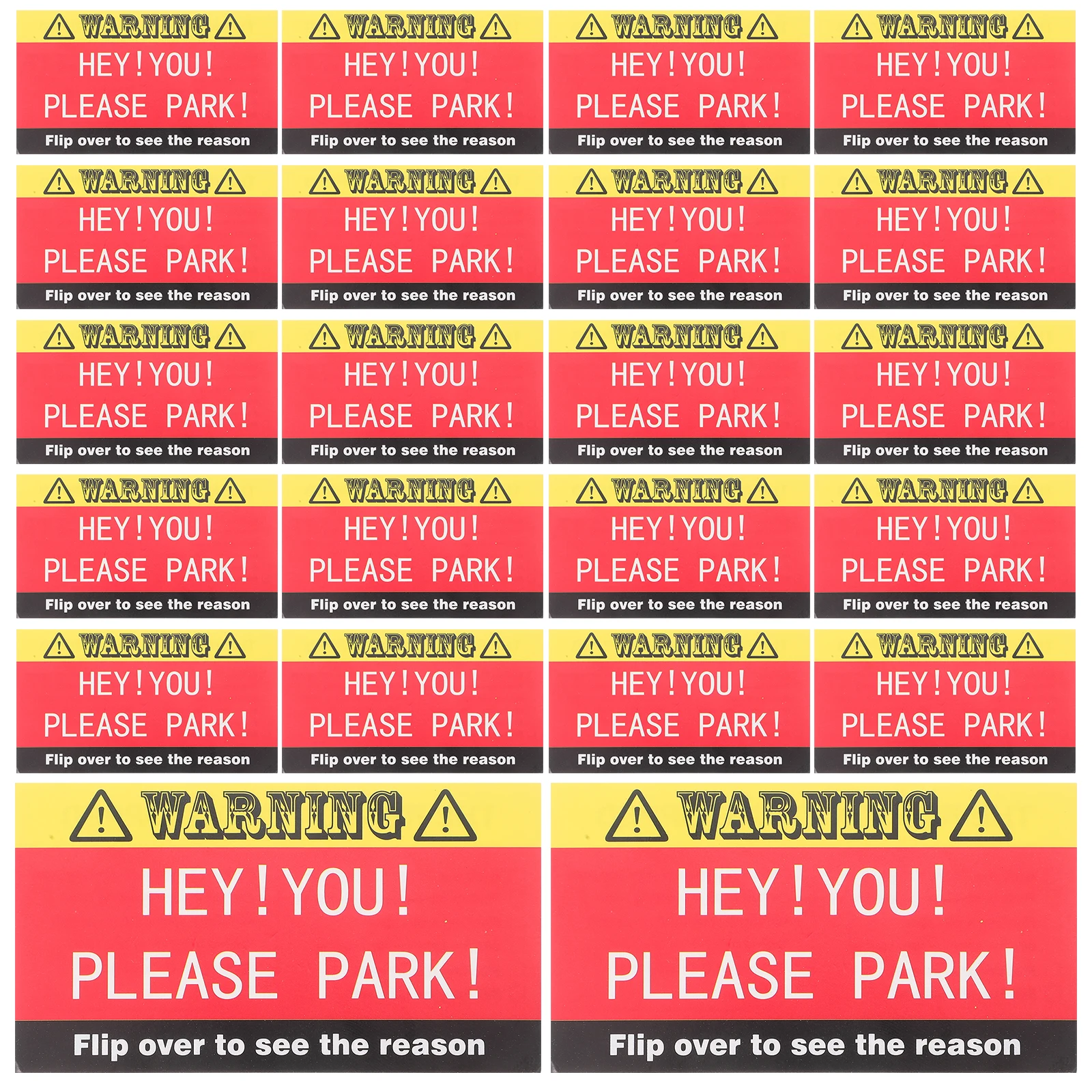 

100pcs Parking Violation Card Funny Warning Bad Parking Cards Humorous Reminder Learn to Park Garage Road Use