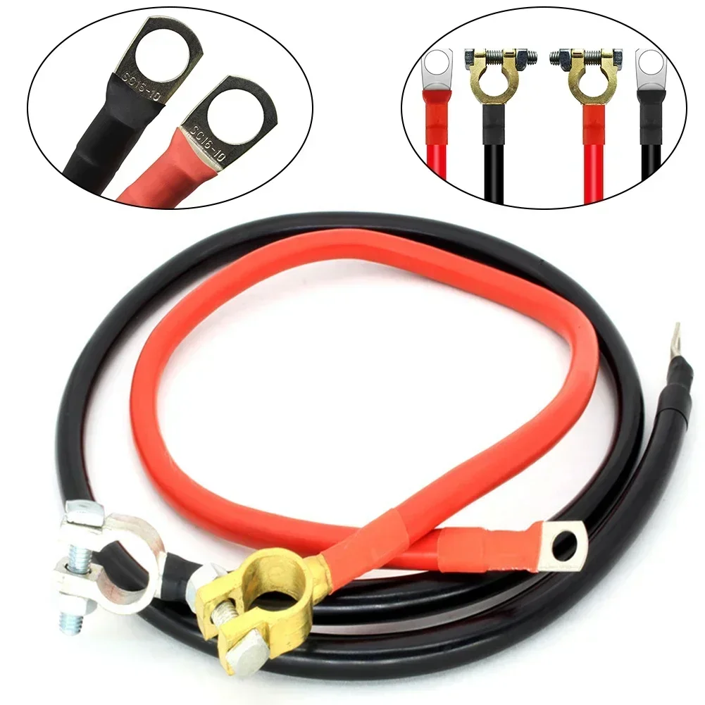 

Car Battery Positive And Negative Battery Terminal Connection Wire 2AWG 50CM Battery Inverter Cable Red + Black Copper Battery