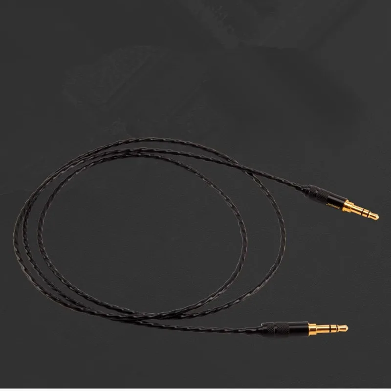 Black, white, pure silver 3.5mm connection cable for car recording, AUX car audio cable, headphone upgrade cable, male to male