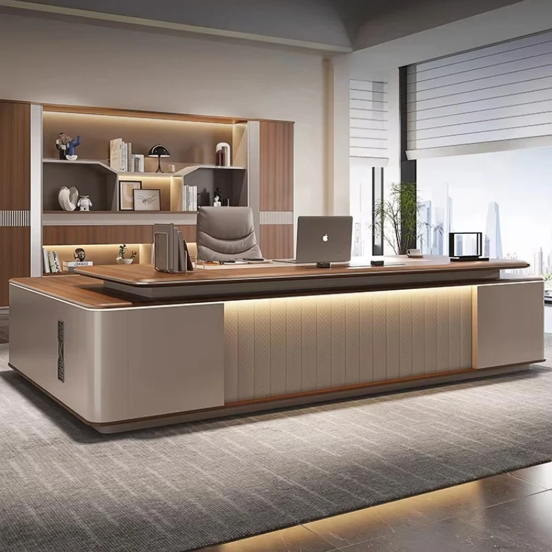 Modern Storage Drawers Accessories Desks Filing Cabinets Escritorio Home Furniture Light Luxury Boss Table Office Chair Simple