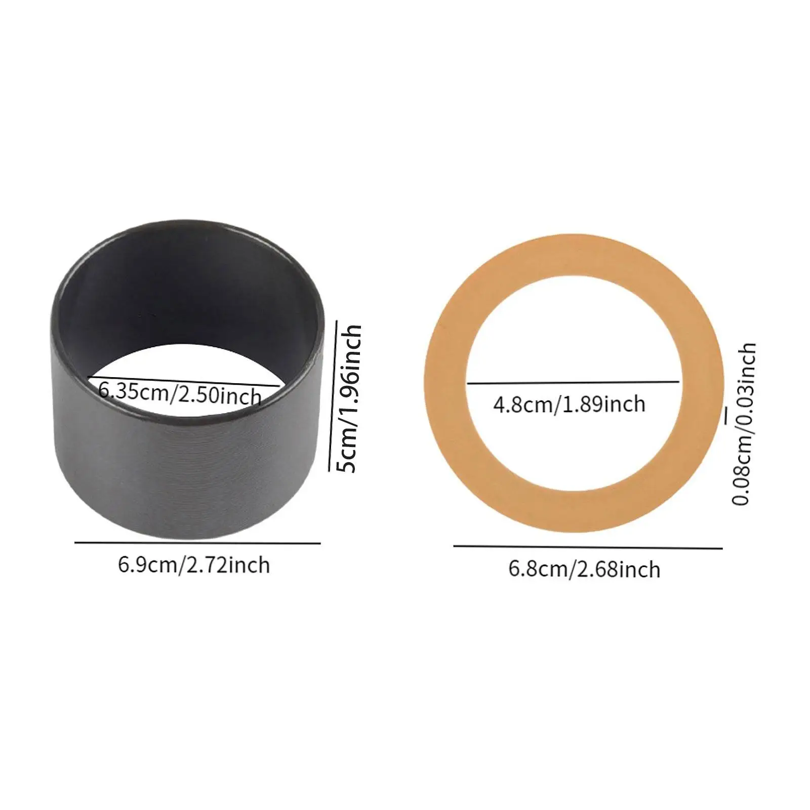 2x reemplazo de sello de manga de cilindro de compresor de aire reemplazo de bomba de aire resistente compresor de aceite silencioso anillo de pistón de compresor de aire