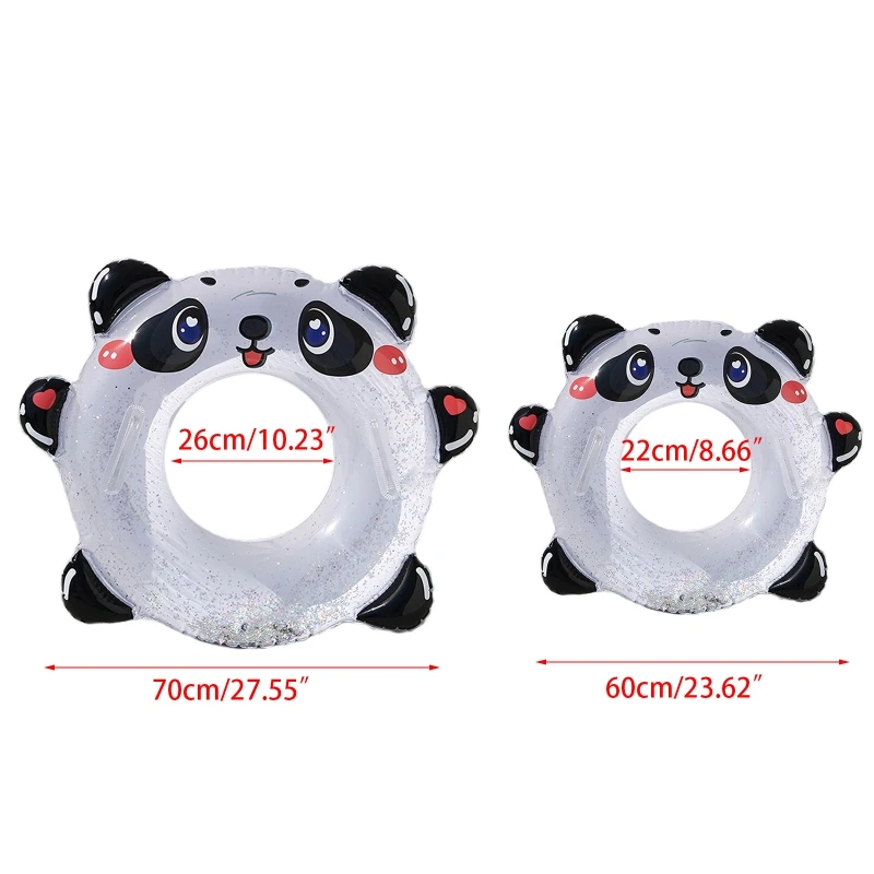 F19f anel natação forma panda, água para brincar, flutuador, círculo animais estimação, crianças, verão